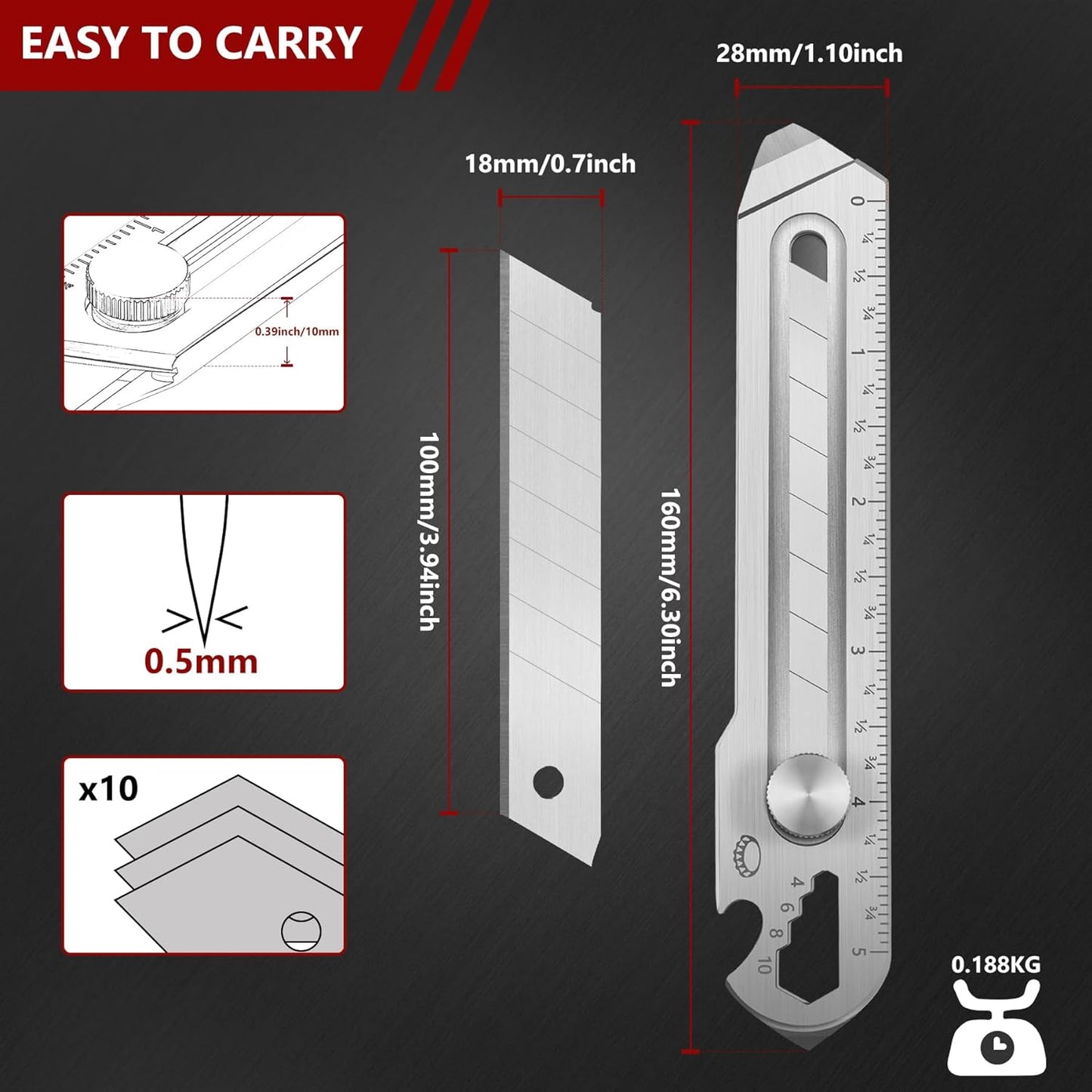 10-In-1 Mutipurpose Utility Knife