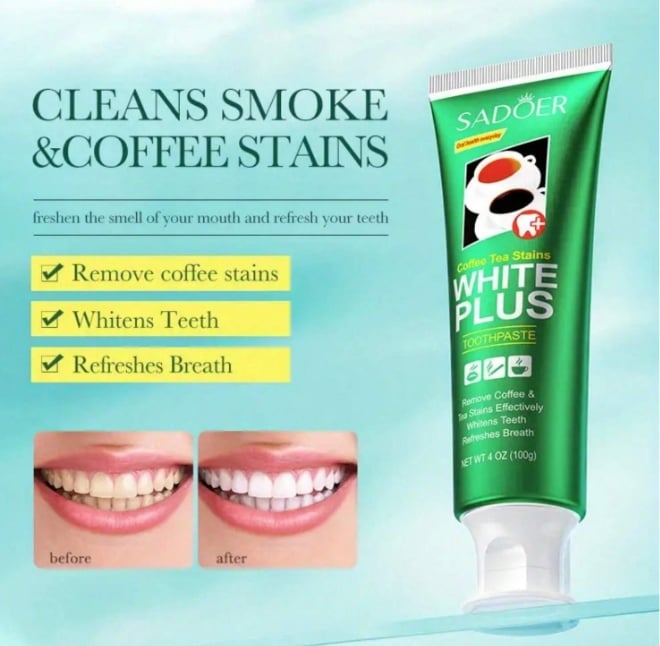 🔥SADOER Tea Stain Remover Whitening Toothpaste - Remove years of stains