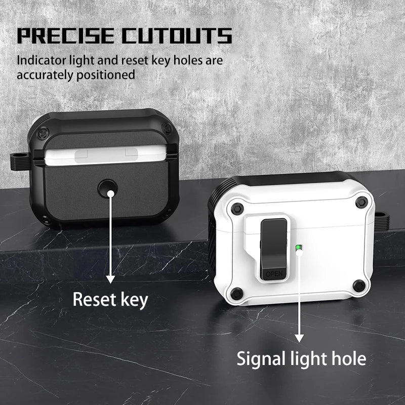 AirPods Mech-Style Anti-Loss Shockproof Protective Case