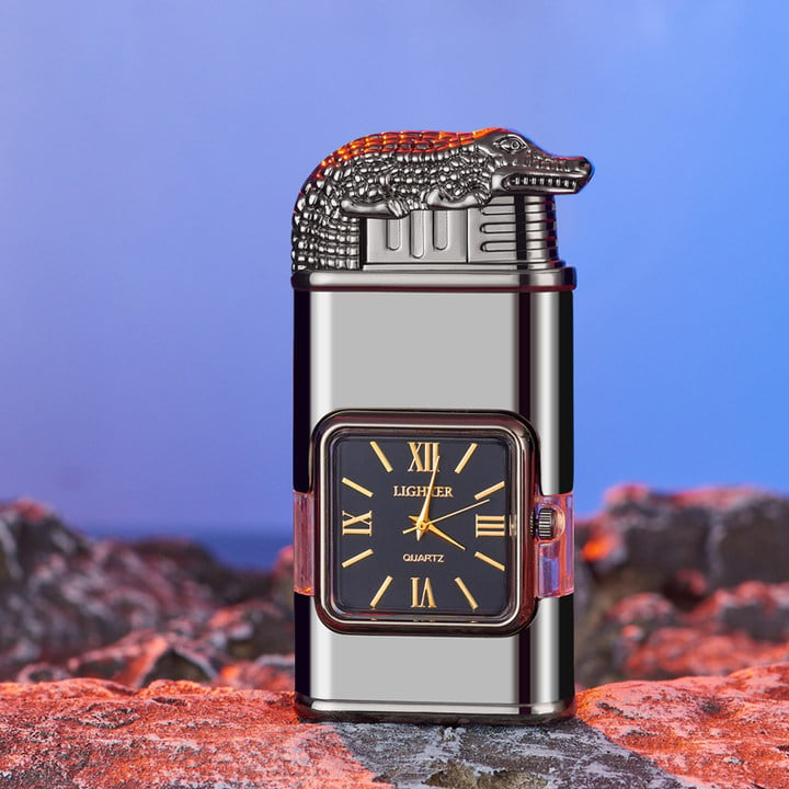 Windproof Lighter Vintage Watch Bezel Jet flame Torch