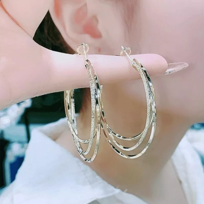 🎁2024 New Year Hot Sale🎁Multi-layer Hoop Earrings