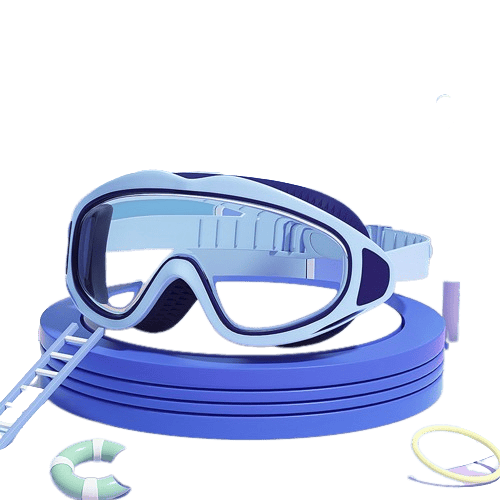 HD children's large frame waterproof and anti-fog swimming goggles