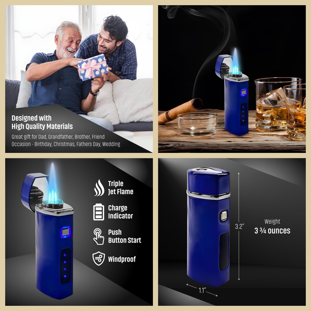 Triple Jet Flame Lighter