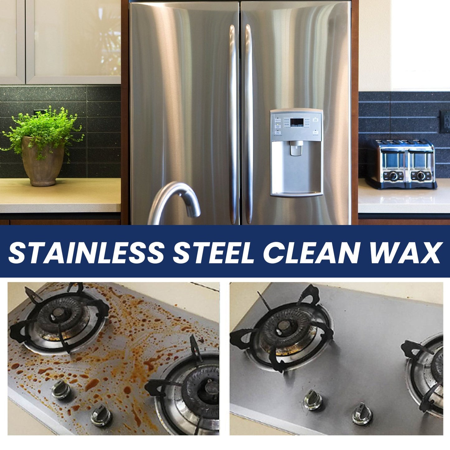 Magical Nano-Technology Stainless Steel Cleaning Paste-SURFACE SAFE, NO RESIDUE