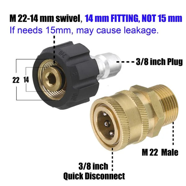 Simple and fast installation, suitable for M22 to rotate to 3/4 inches, 3/8 inches, 8PC