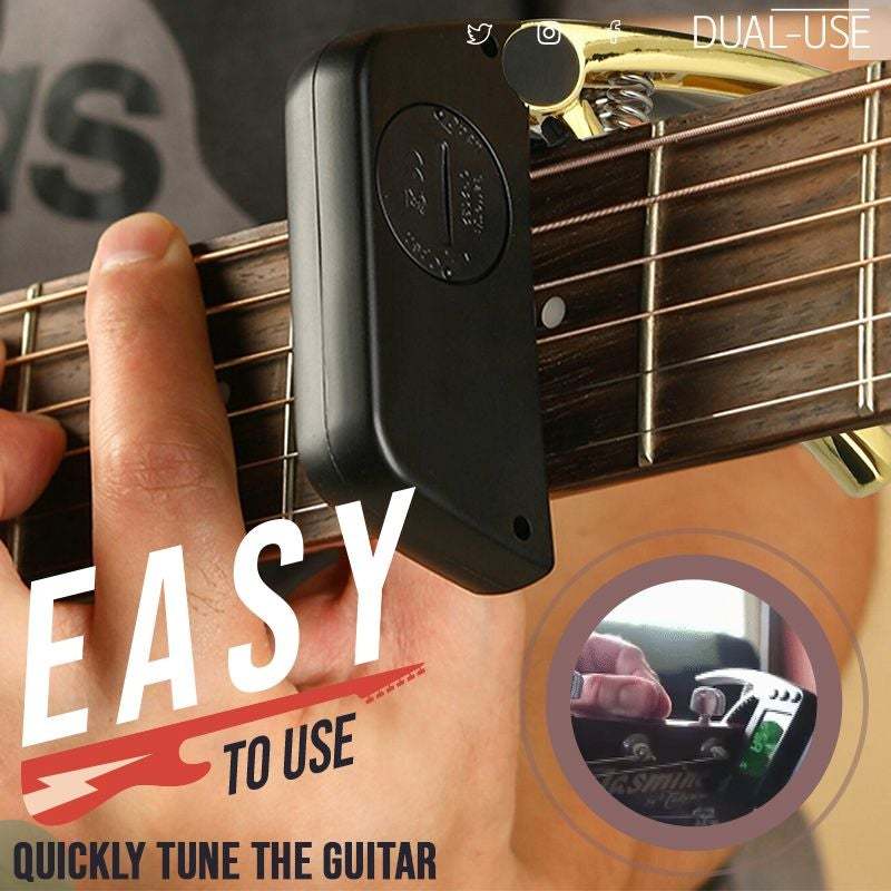 🎁2024  Hot Sale🎁DUAL-USE GUITAR CAPO TUNER WITH LCD DISPLAY