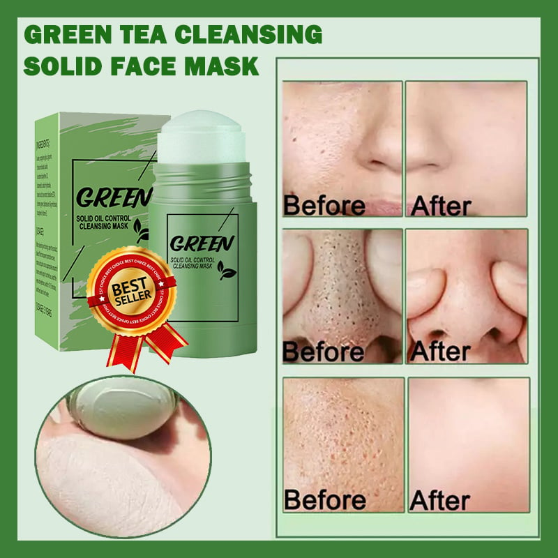 💥Big Discount Today - The Most Popular Green Tea Cleansing Solid Face Mask