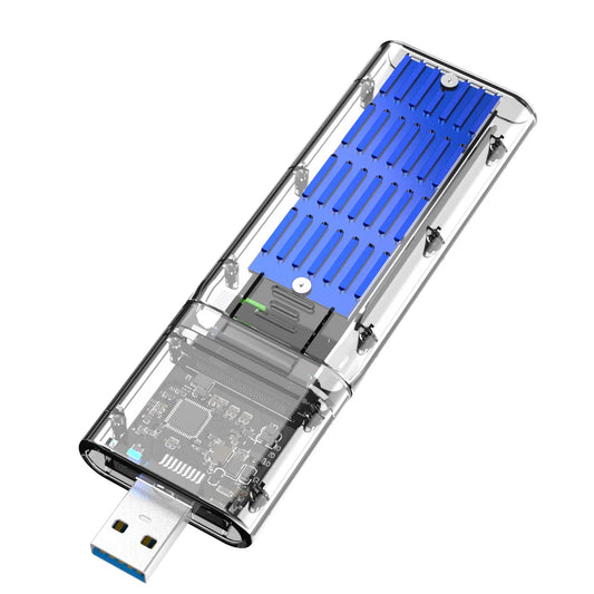 Solid State Drive Box M.2 Hard Drive Box SSD Transparent NVMe Mobile Hard Drive Box M2 Shell