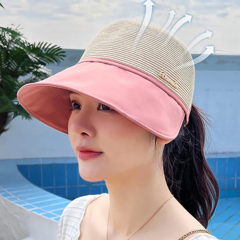 Women's large brim sun hat