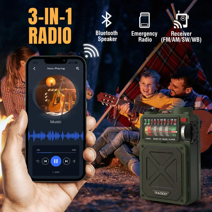 🔥3-in-1 Retro AM/FM/SW/WB Radio