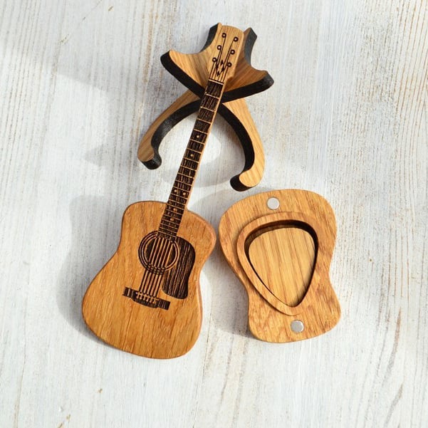 🎁Wooden Acoustic Guitar Pick Box🎸