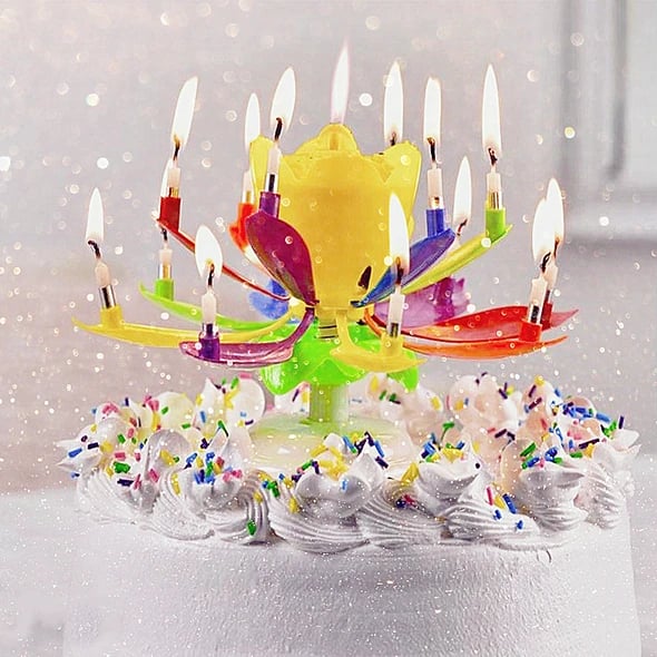 🎂Magical Flower Birthday Candle💖