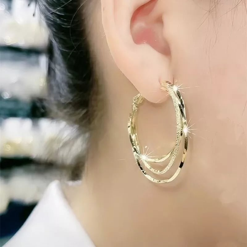 🎁2024 New Year Hot Sale🎁Multi-layer Hoop Earrings