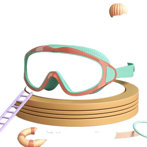 HD children's large frame waterproof and anti-fog swimming goggles