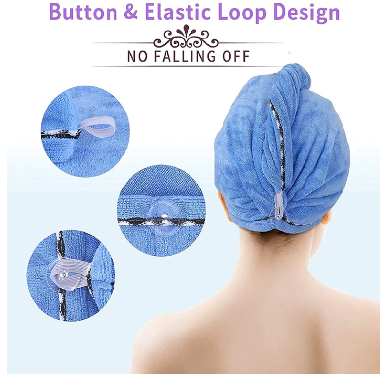 Premium Quick Dry Microfiber Hair Turban Towel 【HOT SALE-45%OFF🔥🔥🔥】(Express 3 Day Delivery)